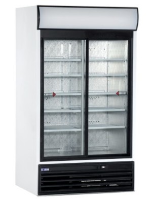 Csúszó üvegajtós hűtőszekrény -bruttó 945 liter