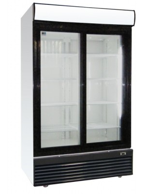 Üvegajtós hűtővitrin- nettó 1000 liter